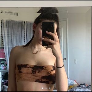 upcycled tie dye bandeau